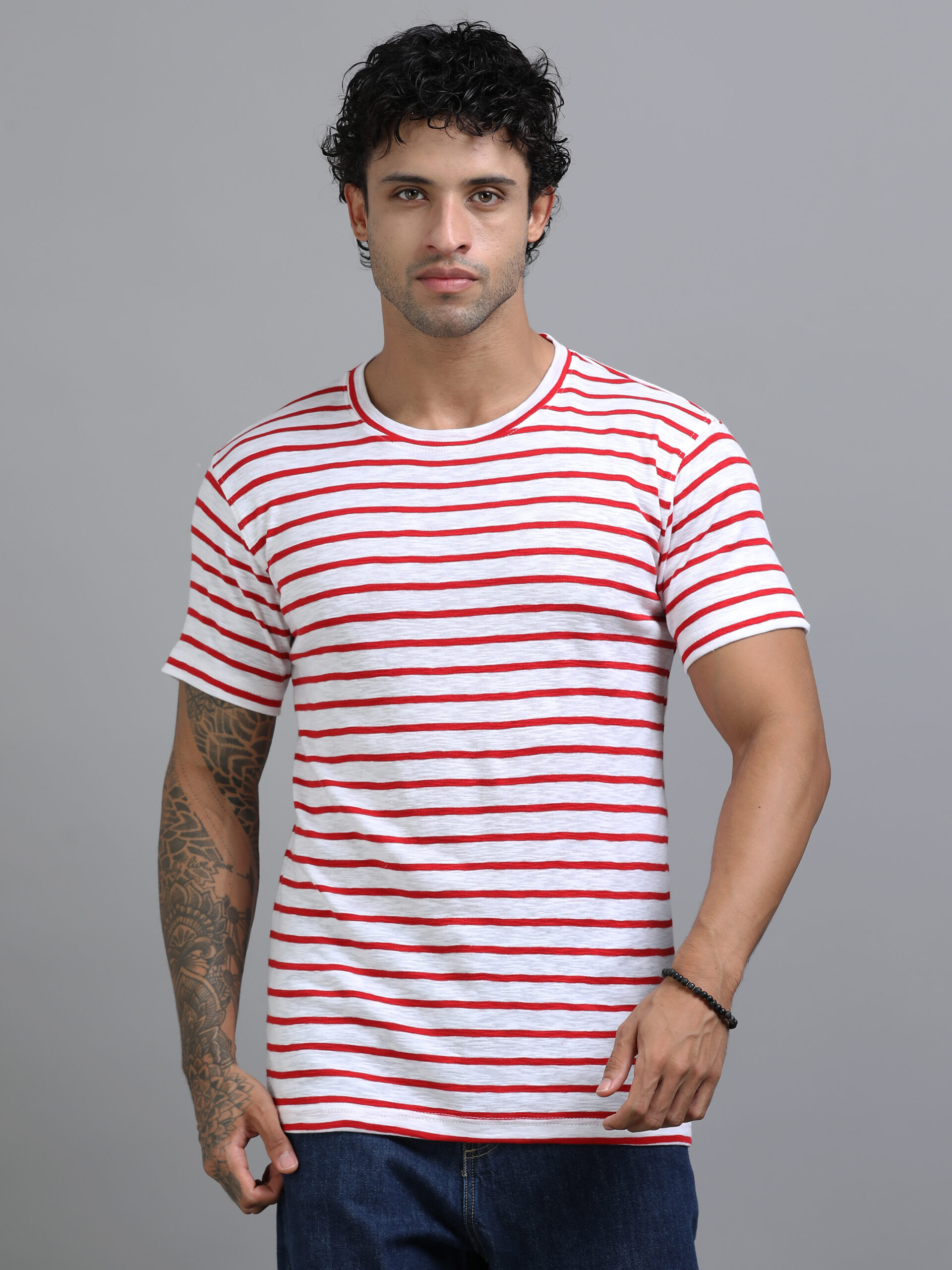 Red And White Striped T-Shirt