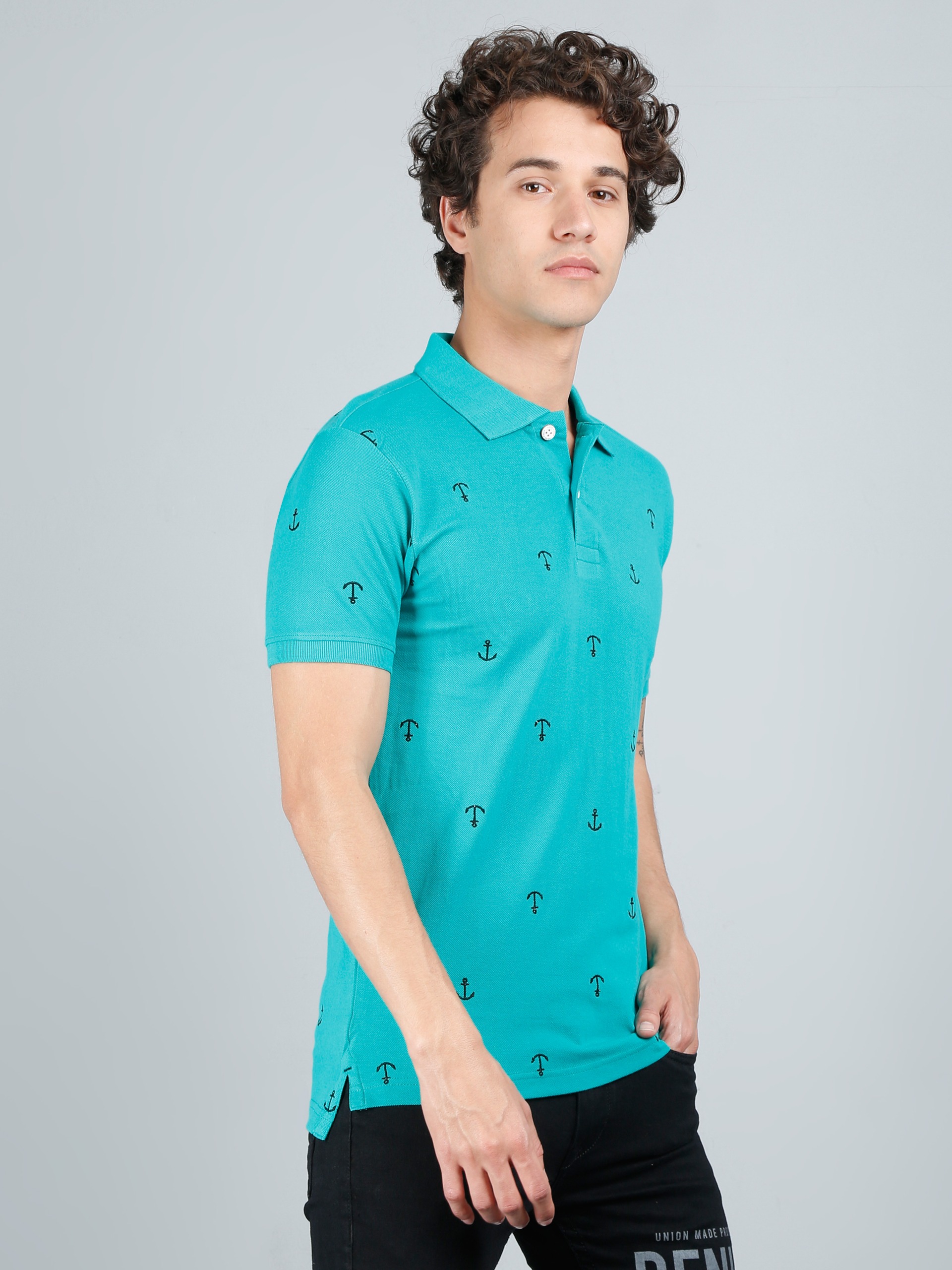 Embroidery Polo Shirt Sky Blue